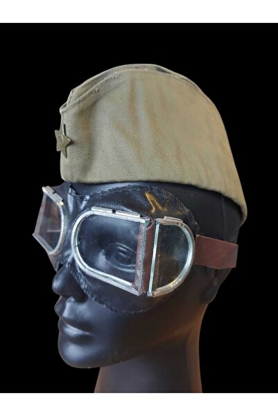 kho military design 1940S Soviet War Pilot Goggles (Clear Glass)