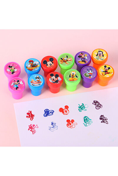 Choice 12pcs Stamps Mickey Mouse Party Gifts Supplies Minnie Slap Bracelets S...
