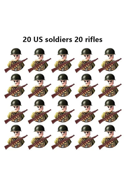 choice2 DARK GRAY 20pcs/lot WW2 Military Soviet US UK China France Soldiers B...