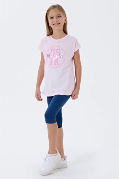 U.S. Polo Assn. U.S.Polo Assn Us2511-4 Pink Girls' Leggings Set
