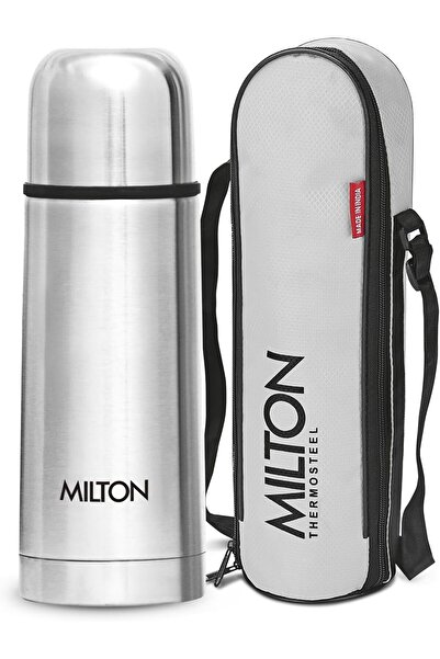 Milton Thermo Flask with Flip Lid, 400ml, Silver