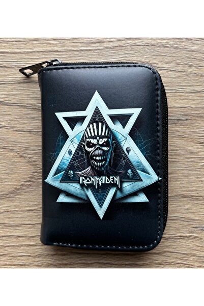 Metal Giyim Iron Maiden Printed Black Wallet