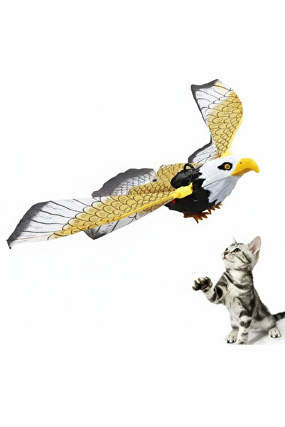 MadPet Hareketli Asılabilir Kanat Çırpan Pilli Sesli Kartal Oyuncak Kedi Oyun...