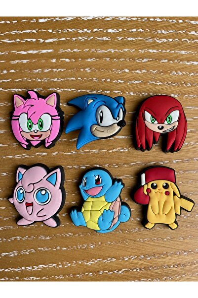 atölye karnaval Jibbitz Birinci Kalite İthal Terlik Süsü Pokemon Ve Sonıc Kar...