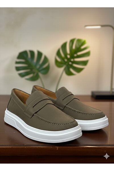 rocassi Pantofi LOFER piele naturală NUBUCK pentru bărbați, culoare nisip