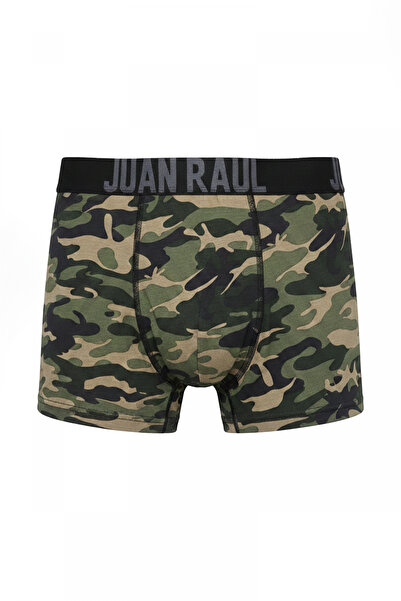 DeepSEA Haki Мъжки памучни боксерки с камуфлажен десен и тясна кройка 2603136