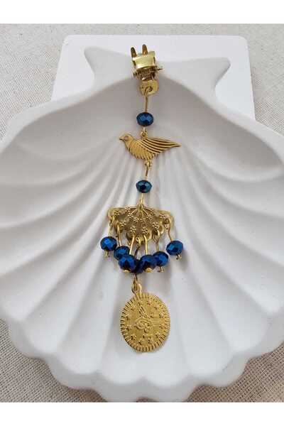 SİBEL AKSESUAR mardin yöresel sıla tokası altın kaplama lacivert