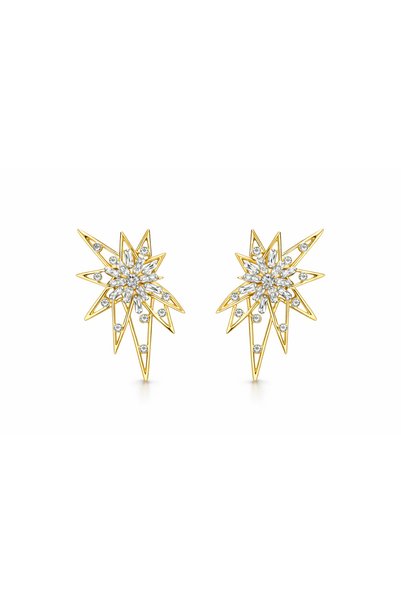 mischa jewelry Nova Star Stone-Studded Showy Earrings