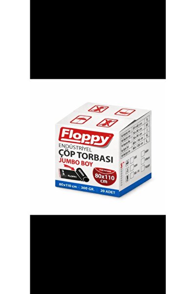 Floppy 300 gr 80x110 20 rulo jumbo çöp poşeti