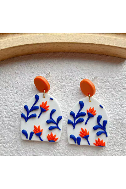 Purple Adv Design Acrylic Earrings