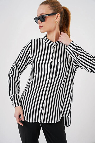 nedo7 Long Sleeve Striped Shirt 20283 - White