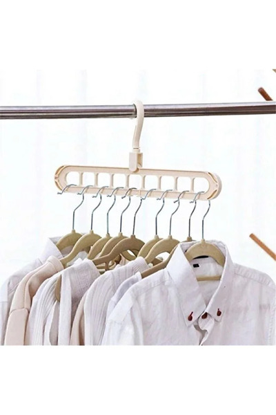 seç al burada 1 Adet 9 Gözlü Yer Kazandıran Çoklu Dolap Düzenleyici Sihirli Askı