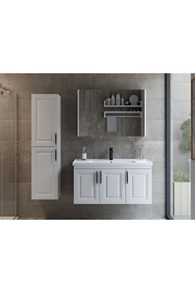 ROSEART BANYO ARTE BEYAZ 100CM BANYO DOLABI SET HALİNDE ÜST MODÜL + ALT MODÜL...