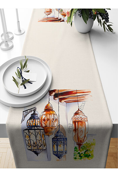 Bertille Home Ramazan Serisi 140x40 Cm Dijital Baskılı Runner (Ramadan)
