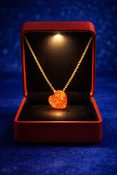 KAR DİAMOND 14 Ayar Altın Kalpli Taşlı Kadın Kolye – 14 Şubat Sevgililer Günü...