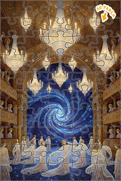 Teona Ahşap لغز خشبي مؤطر بطبقتين من مسلسل الفيليه السحري المكون من 50 قطعة م...