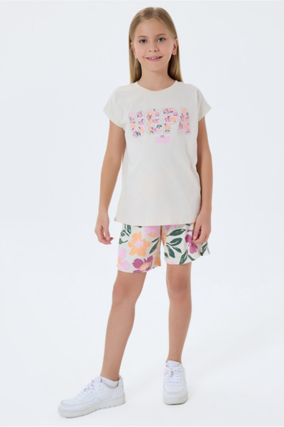 U.S. Polo Assn. U.S.Polo Assn Us2504-G Beige Girl's Shorts Set