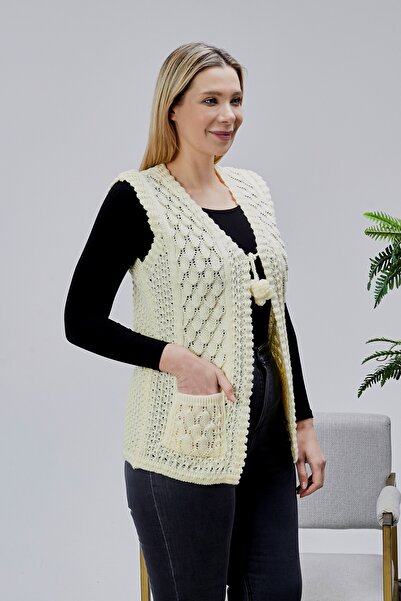 Jinx Wear Fashion Women's Angora Silvery Wool Knitted Pocketed Mother Knitwea...