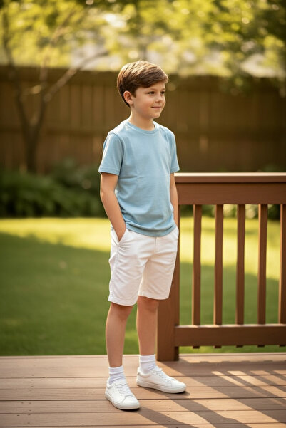 ASL GOLF CLUB Boys' Elastic Waist 100% Cotton Bermuda Capri Shorts 3-14 Years