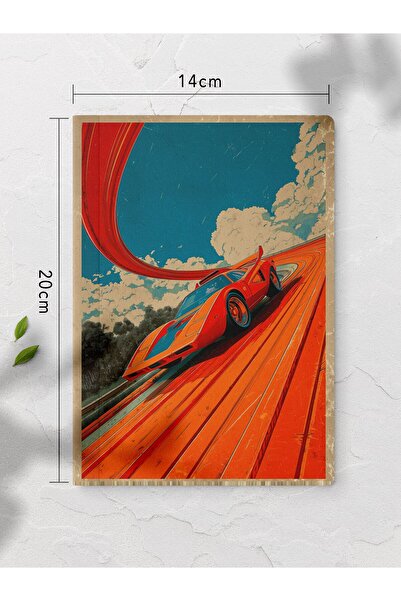 gxe.art Unlined Notebookorange Car Patterned Notebook Notebook Mind and Memor...