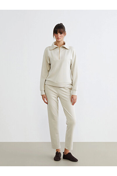 LC Waikiki Lcw Vision Gray Women's Sweatpants with Elastic Waist