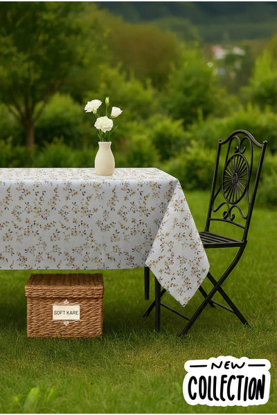 Soft Kare Pvc Fiber Tablecloth – Wipeable, Waterproof, Modern Pattern, for Ki...