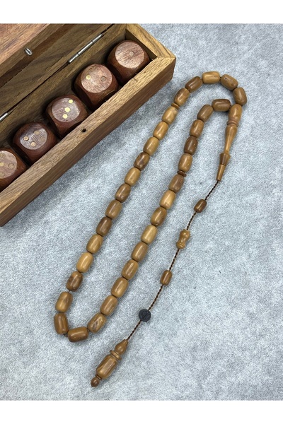 İbrahim Uysal Usta İşçilikle Sırçalı Tespih 6x10 mm