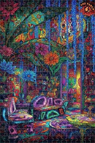 Teona Ahşap لغز خشبي بمظهر لوحة زيتية كريستالية سحرية 400 قطعة 35×35