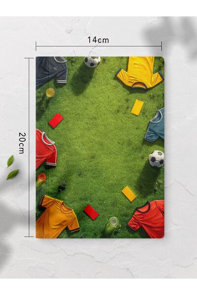 gxe.art Unlined Notebook Football Carpet Field Patterned Notebook Notepad Min...