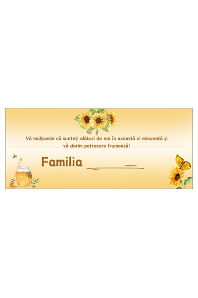 OEM Plic de Bani, Model 19 Floarea Soarelui, Carton, 210 x 100 mm, galben