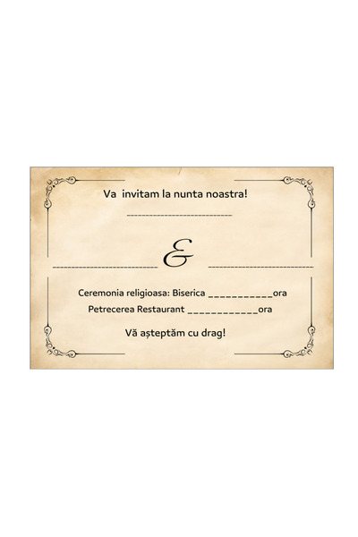 OEM Invitatie nunta 10x15 cu plic