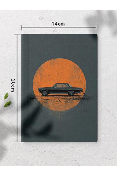 gxe.art Unlined Notebook Vintage Car Patterned Notebook Notepad Mind and Memo...