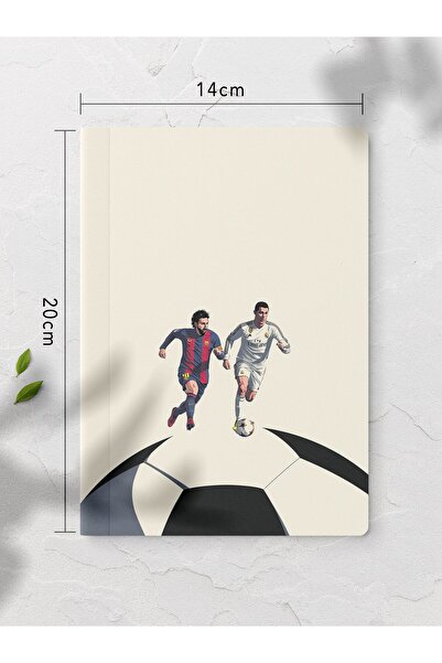 gxe.art Unlined Notebook Messi Ronaldo Football Player Notebook Notepad Mind ...