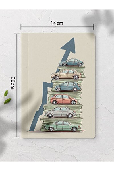gxe.art Unlined Notebook Money Car Patterned Notebook Notepad Mind and Memory...