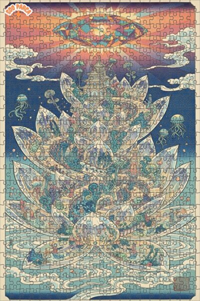 Teona Ahşap لغز خشبي من ميستري كريستال جاردن، لغز خشبي بإطار مزدوج الطبقات، 5...