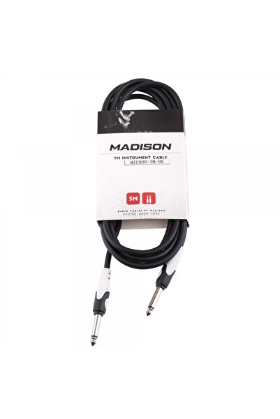 Madison Mic000-3M-Bk Guitar Cable (3m Black) |   Flexible Pvc Coating Low Noise