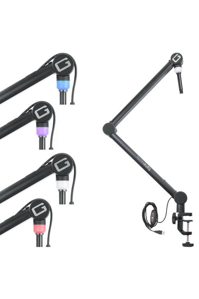 Gator Frameworks 07 0004 Professional Broadcast Boom Mic Stand W/ Led Light |...