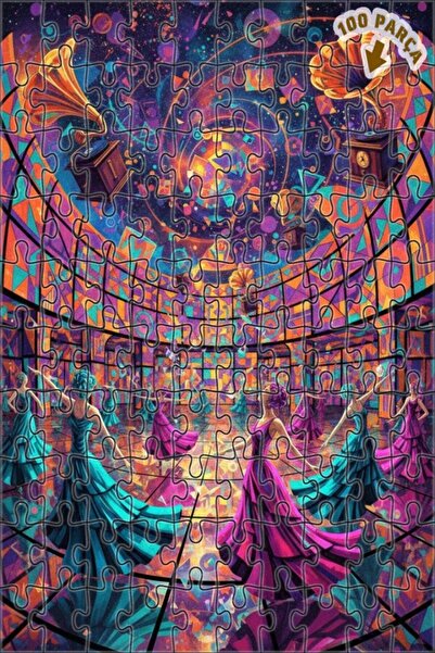 Teona Ahşap لغز خشبي بإطار مزدوج الطبقات من ترانس فريت دانس 100 قطعة 25x25