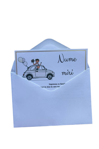 OEM Set Invitatii Nunta M53, Carton, Multicolor, 10x15 cm, 10 buc