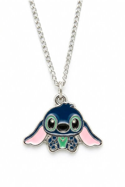MakeWell Lillo ve Stitch Tasarımlı Mavi Pembe Renkli Çocuk Kolyeleri