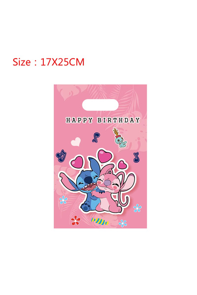 Choice ١٠ أكياس هدايا، لوازم حفلات أعياد ميلاد ليلو وستيتش، زينة حفلات زفاف ل...