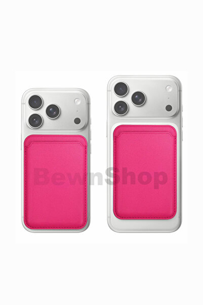 bewn Micro Woven Wallet with Magsafe for iPhone Pink