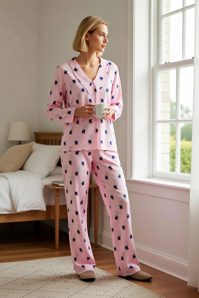 BENERLY Cămașă de damă cu guler, mânecă lungă, croială normală, țesută, set d...