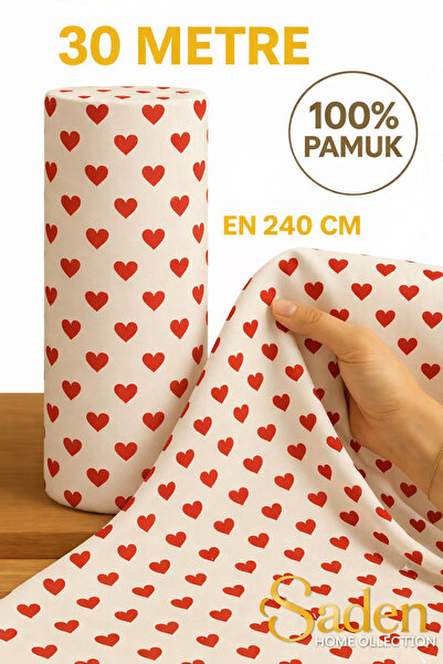 SADEN HOME 30 Metre DESENLİ Nevresimlik Kumaş - Çarşaflık Kumaş En:240 Cm (1 ...