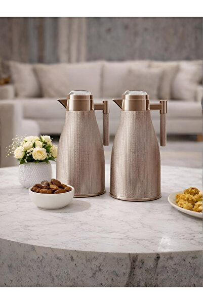 Generic Gazelle tea and coffee thermos set, silver