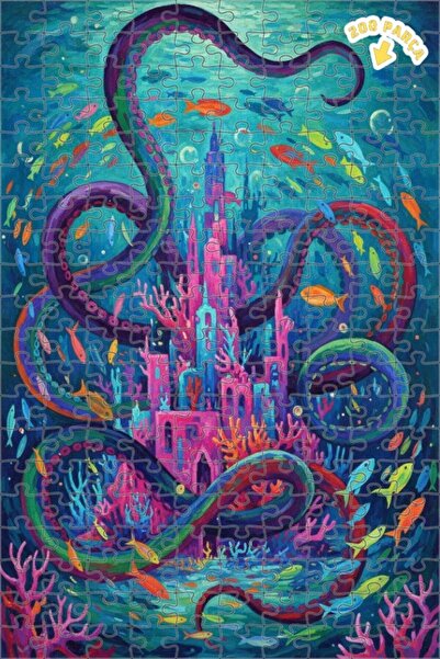 Teona Ahşap لغز خشبي بإطار مزدوج الطبقات من ديف كراكن ماسال، 200 قطعة، 25×35