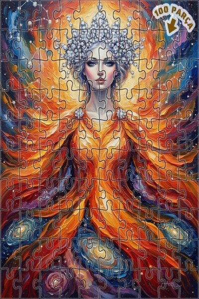 Teona Ahşap لغز خشبي بإطار مزدوج الطبقات بمظهر لوحة زيتية لملكة الكون 100 قطع...