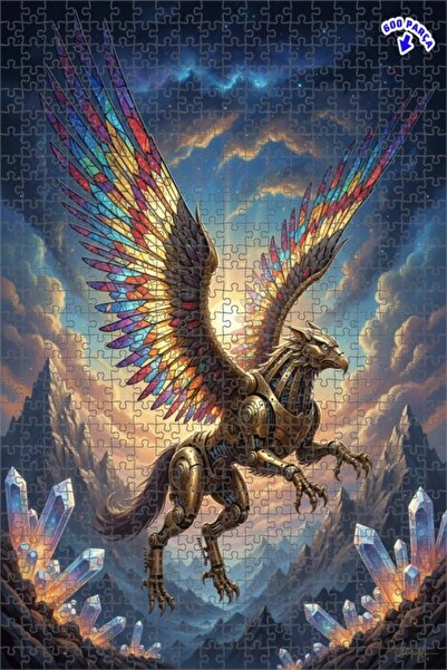 Teona Ahşap لغز فني ميكانيكي سحري من غريفين 600 قطعة 50x35