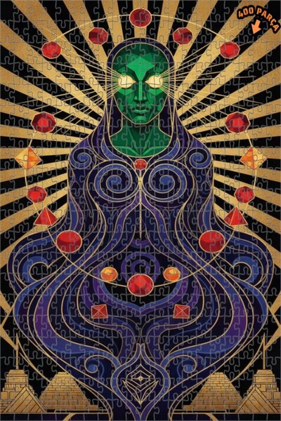 Teona Ahşap لغز خشبي مغلف بإطار مزدوج الطبقات من غريزلي جرين إيلينت، 400 قطعة...