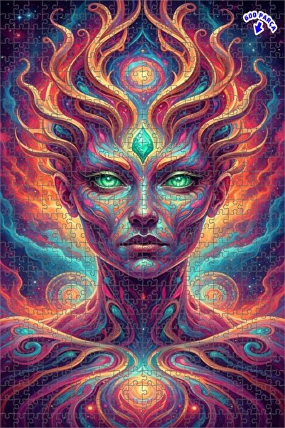 Teona Ahşap لغز خشبي بإطار مزدوج الطبقات بمظهر لوحة زيتية فلكية روائية 600 قط...